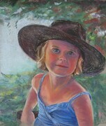 Little Girl in a Large Black Hat (after Mary Cassatt)